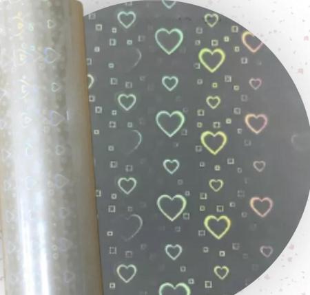 BOPP HOLOGRAFICO CORAÇÃO  24 MIC (VALOR DO METRO)