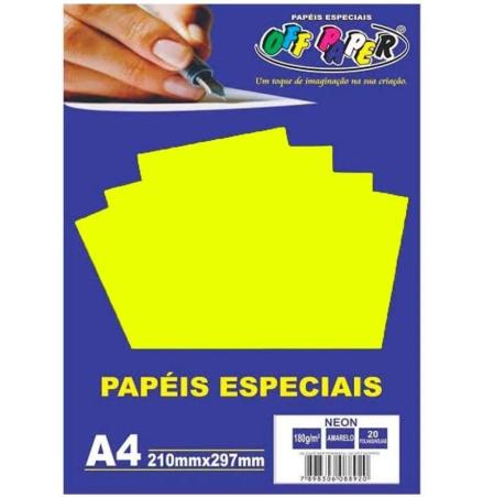 AMARELO NEON 180G - OFFPAPER