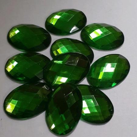 CHATON OVAL VERDE - 10UND
