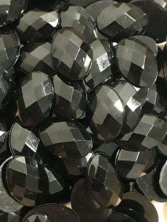 CHATON OVAL PRETO - 10UND