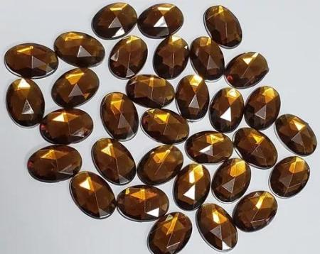 CHATON OVAL MARROM - 10UND