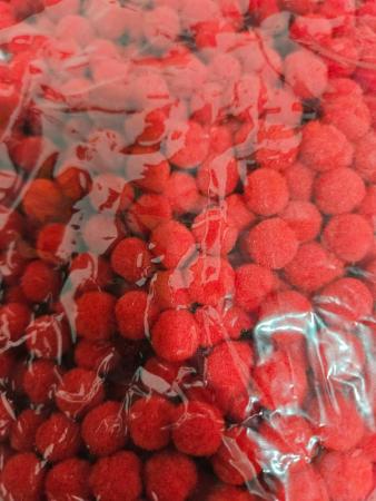 POMPOM - VERMELHO - 10 UND - 10MM