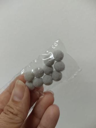 POMPOM - CINZA - 10 UND - 10MM