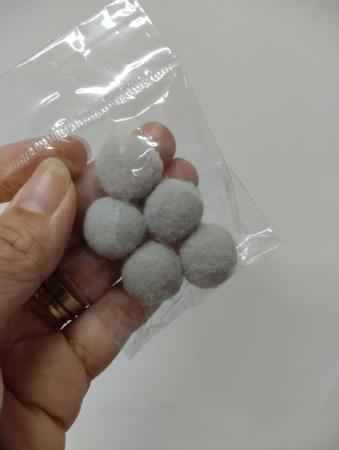 POMPOM 20MM - CINZA - PACOTE COM 5UND