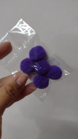 POMPOM 20MM - LILAS - PACOTE COM 5UND