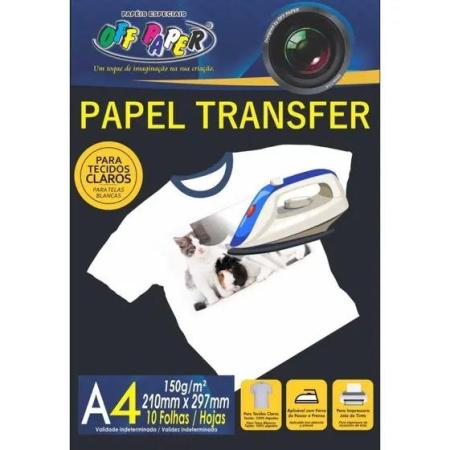 PAPEL TRANSFER PARA TECIDOS CLAROS - OFFPAPER 