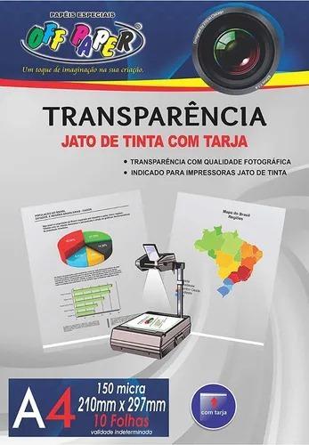 Transparência A4 Com Tarja 