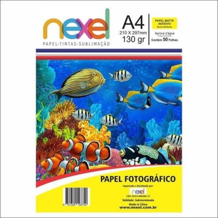 FOTOGRAFICO ADESIVO MATTE A4 130G 50FOLHAS - NEXEL 