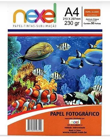PAPEL FOTOGRAFICO GLOSSY 230G A4 COM 50 FOLHAS