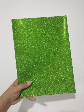 PAPEL GLITTER VERDE 180G