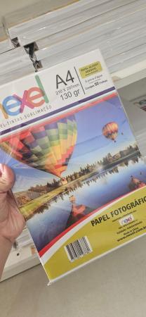 PAPEL GLOSSY ADESIVO NEXEL 130F 50FOLHAS
