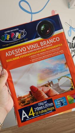 ADESIVO VINIL BRANCO A4 120G