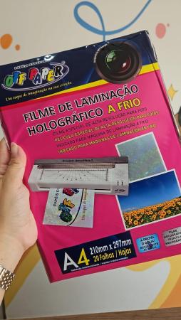FILME DE LAMINAÇAO A FRIO HOLOGRAFICO A4